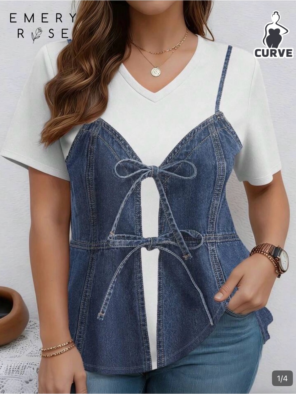Plus Size V-Neck Short Sleeve T-Shirt With Printed Graphic Design